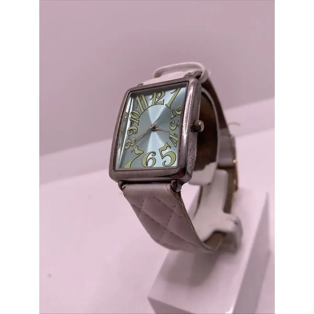 Vintage Womens Silver Tank Watch New Battery